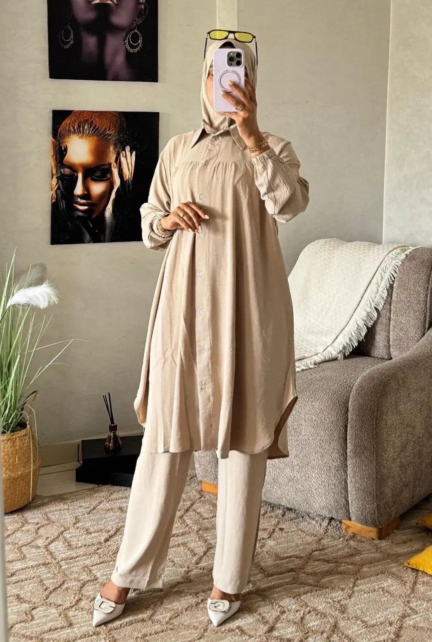 Ensemble Asmae 2 pièces plus Foulard Cadeau