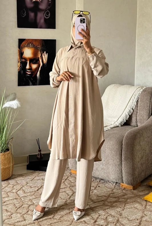 Ensemble Asmae 2 pièces plus Foulard Cadeau