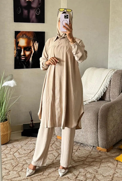 Ensemble Asmae 2 pièces plus Foulard Cadeau